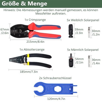 ЩИПЦЫ ДЛЯ ПУЛЕВЫХ СОЕДИНИТЕЛЕЙ 2,5–6 мм², с подключением фотоэлектрического кабеля