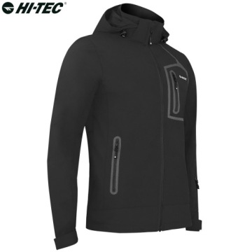 Мужская куртка Softshell Jacket Hi-Tec Nils Waterproof Unzipped Black XL