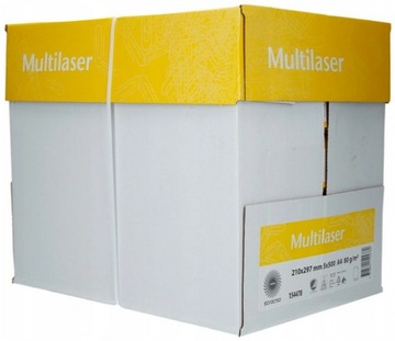 Papier biurowy Multilaser format A4 80g 2500 arkuszy karton 5 ryz