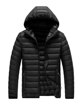MĘSKA ZIMOWA KURTKA PUCHOWA OCIEPLANA PIKOWANA PLUS SIZE Z KAPTUREM 3XL