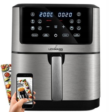 Frytkownica Beztłuszczowa Frytownica AIR FRYER 8l 1800W z PRZEPISAMI XXXL