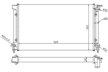 Chłodnica silnika NISSENS 651511 1L0121253B