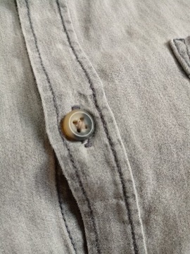 Jack&Jones S szara 100% bawełniana jeansowa koszula popielata elegancka 36