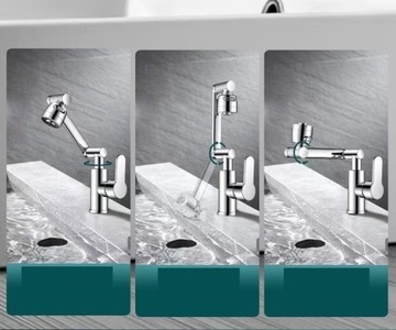 КУХОННАЯ РАКОВИНА ДЛЯ ВАННОЙ FATTER, ПОВОРОТНЫЙ ИЗЛИК НА 1080°, 2 РЕЖИМА