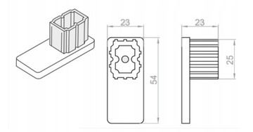 НАПРАВЛЯЮЩАЯ КОЛПАЧКА ДЛЯ НАРУЖНЫХ РОЛЬСТАВНЕЙ - КОРИЧНЕВЫЙ/ОРЕХ 2 ШТ.