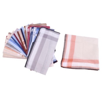 12 хлопковых носовых платков для мужчин, классические квадратные декоративные костюмы, карманный носовой платок