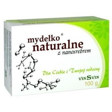 VinSvin Naturalne mydełko mydło z nanosrebrem kostka 100 g