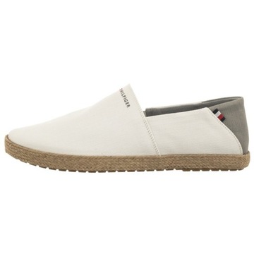 Buty Espadryle Męskie Tommy Hilfiger Hilfiger Espadrille Core Białe