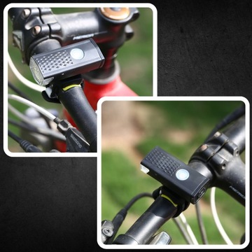 СВЕТОДИОДНАЯ ВЕЛОСИПЕДНАЯ ФОНАРЬ ДЛЯ ВЕЛОСИПЕДА, РУЛЬ, МОЩНАЯ, ПЕРЕЗАРЯЖАЕМАЯ, USB + ЗАДНЯЯ