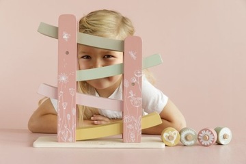 ZJEŻDŻALNIA LITTLE DUTCH DREWNIANA RÓŻ FLOWERS