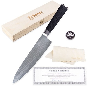 Поварской нож BACHER, дамасская сталь, 20 см