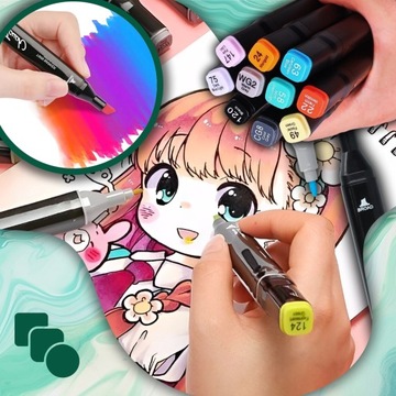 АЛКОГОЛЬНЫЕ МАРКЕРЫ, ДВУХСТОРОННИЕ МАРКЕРЫ, МАРКЕРЫ PRO, 80 ШТ + СУМКА