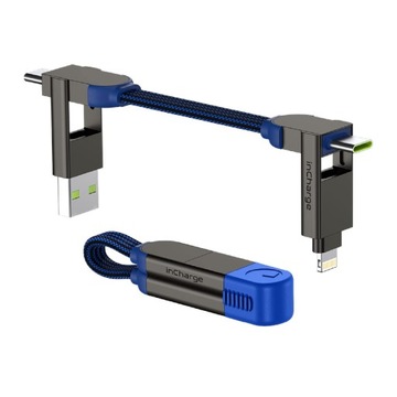 InCharge X - brelok z kablem USB typu c, uniwersalny kabel komórkowy, dla m