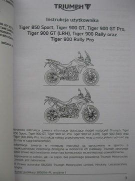 TRIUMPH TIGER руководство пользователя PL + CASE