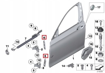 PODLOŽKA PANTY DVEŘE PŘEDNÍ BMW F01 F02 F10 F11