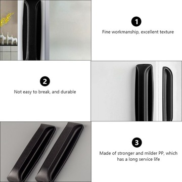 РУЧКИ ЯЩИКА САМОКЛЕЯЩИЕСЯ, ЧЕРНЫЕ, 2 ШТ. ДВЕРНАЯ РУЧКА