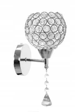 Lampa APP716 kinkiet kryształ srebrna glamour