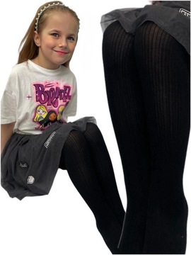 Rajstopy dziecięce PRĄŻKI GRUBE 100 DEN ZIMOWE