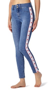 CALZEDONIA legginsy Jeans PUSH UP S/36