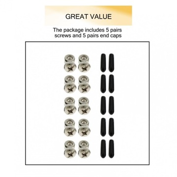 5 незакрепленных винтов для скакалки, + черный