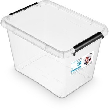 PUDŁO PUDEŁKO POJEMNIK PLASTIKOWY 19 L POKRYWA