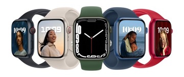 Apple Watch 7, 45 мм, золотой, с бордовым ремешком, сотовая связь, LTE, eSIM, запечатанная