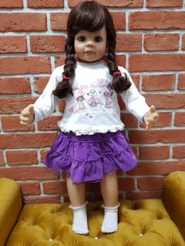 ORYGINALNA CERTYFIKOWANA LALKA LALA REBORN MONIKA PETER LEICHT MODELKA 80CM