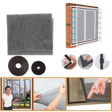 ОКОННАЯ МОСКИТНАЯ СЕТКА МАГНИТНАЯ СЕТЬ ДЛЯ ОКОН КОМАРЫ НАСЕКОМЫЕ 70X130CM