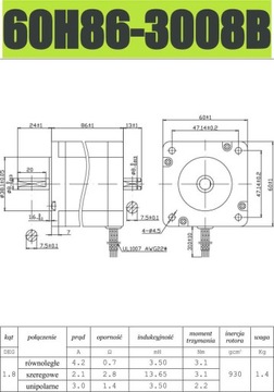 Silnik 3.1Nm, sterownik 2DM556S CNC
