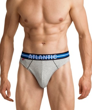 SLIPY ATLANTIC MĘSKIE MAJTKI SMP001 SPORT SZARE M