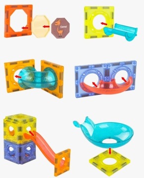 ОГРОМНЫЙ НАБОР МАГНИТНЫХ КОНСТРУКЦИОННЫХ БЛОКОВ СВЕТЯЩАЯСЯ ДОРОЖКА