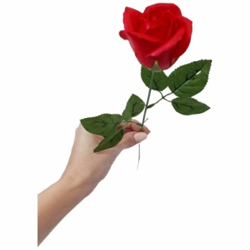 Букет мыльной розы на стебле 47 см, розовая вечная роза реалистичная