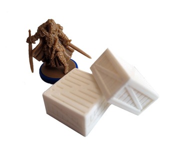 Zombicide skrzynie 3D na znaczniki - białe 10 szt.