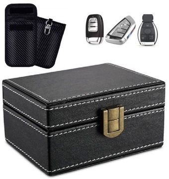 DUŻE Pudełko na kluczyk Keyless Klatka Faradaya + jedno ETUI