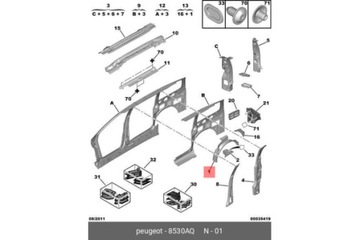 PODBĚH PRAVÝ ZADNÍ CITROEN C8 8530AQ OE!