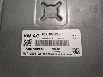 AUDI Q3 2016R SCIROCCO JEDNOTKA ŘÍZENÍ MOTORU ECU 06K907425C 5WP49502