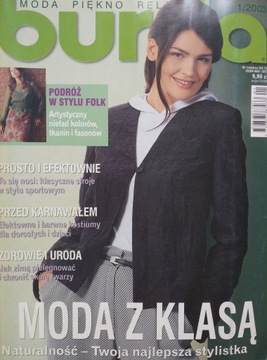 Burda Moda Piękno Relaks 1 / 2003 Wykroje