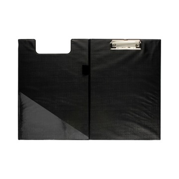 ПАПКА А4 С ЗАЖИМОМ И ЧЕРНОЙ ПВХ-КРЫШКОЙ