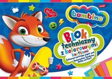 Blok Techniczny Kolorowy A4 10 Kartek Bambino