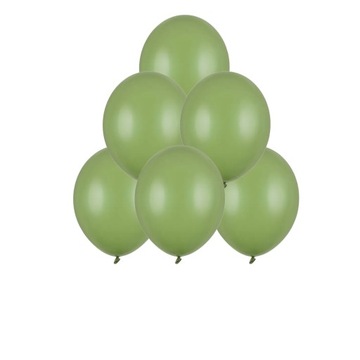 Zielone balony gumowe pastelowe -10 szt