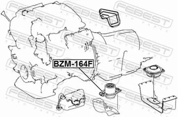 FEBEST ULOŽENÍ MOTORU BZM-164F