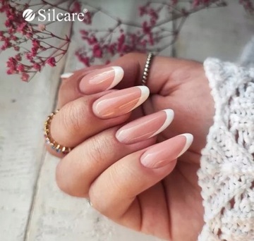 Гель Silcare с прозрачной крышкой розовый французский бьянко 15г