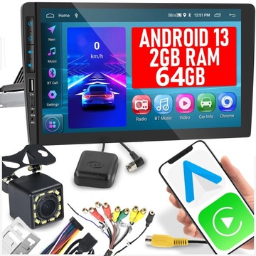 RADIO SAMOCHODOWE 1 DIN ANDROID AUTO CARPLAY MIRROR LINK RDS 9