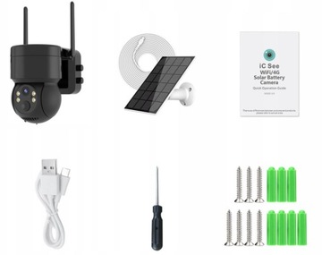 СОЛНЕЧНАЯ WIFI КАМЕРА 4MPX УМНАЯ НАРУЖНАЯ ВРАЩАЮЩАЯСЯ IP БЕСПРОВОДНАЯ СИГНАЛИЗАЦИЯ