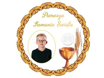 Dekoracyjny Opłatek na tort Komunię Komunijny