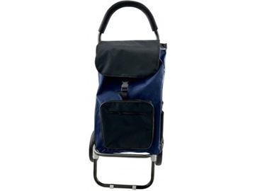 TORBA AVENTURE NA KÓŁKACH WÓZEK NA ZAKUPY 40L - GRANATOWA