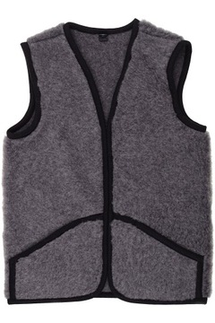 Kamizelka wełniana 100% wełna naturalna owcza merynos ciepła Woolmark 3XL