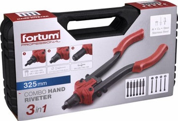 Заклепочник FORTUM Combo 2,4/3,2/4/4,8/6,4 мм M3-M10