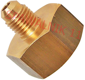 Redukcja adapter na butle R134A 21,8 x 1/4 SAE