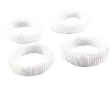 GUMKI DO WŁOSÓW BIAŁE 4 SZTUKI - 3 CM